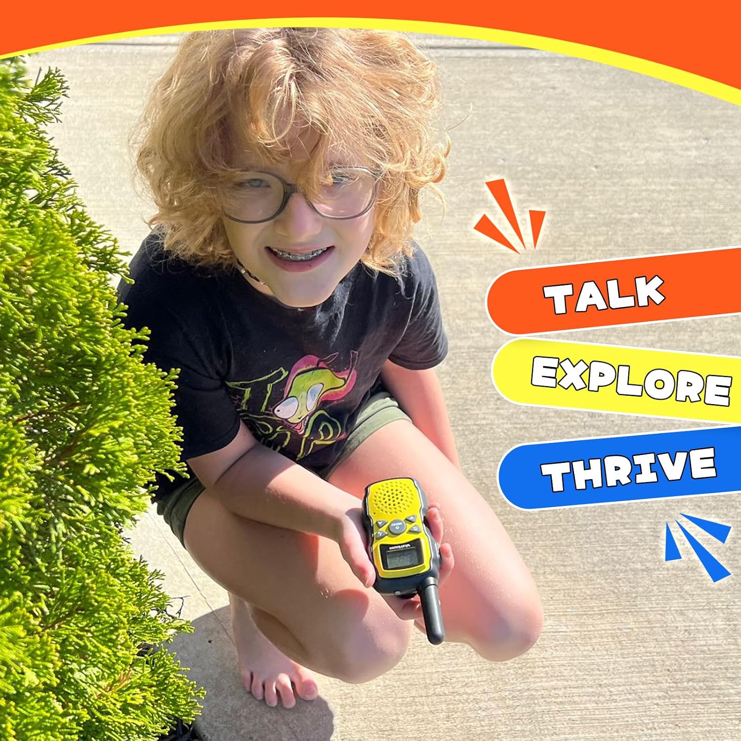 Detalle de Wishouse Walkie Talkies for Kids & Adults (4 Pack) — Long Range, HD Sound, Light & Lanyards