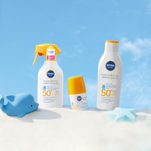 Thumbnail 6 de NIVEA SUN Babies & Kids Sensitiv Schutz 5in1 Sonnenmilch LSF 50+ – Spray, parfumfrei, 250 ml