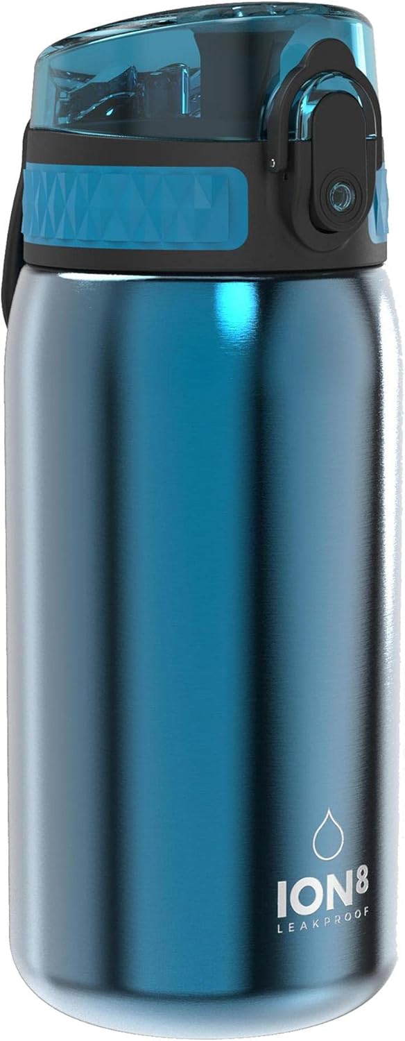 Detalle de ION8 Lightweight Steel Kids Water Bottle 400ml/13oz – Leakproof & Dishwasher Safe