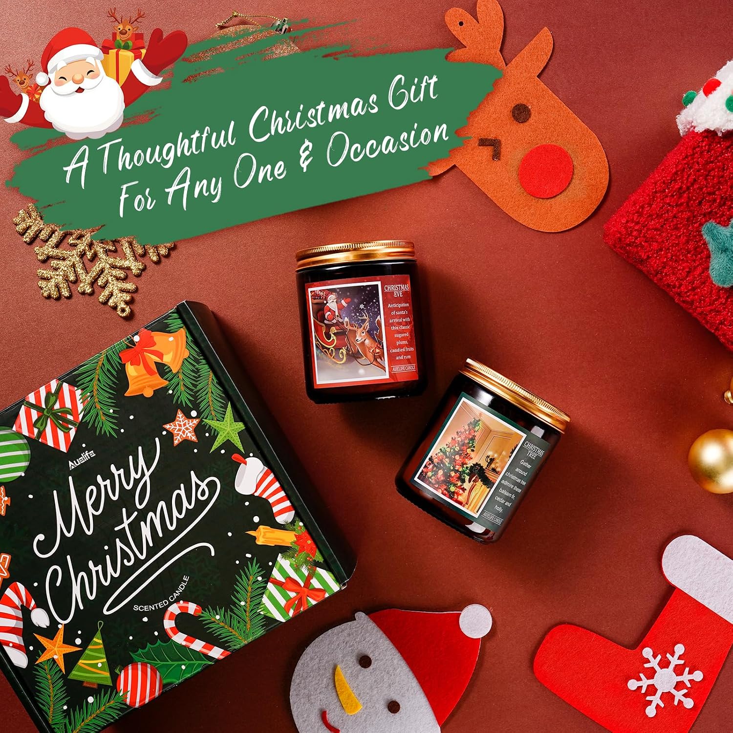 Thumbnail 5 de Auelife Christmas Cookies Soy Wax Jar Candle, 7 oz Holiday Scent