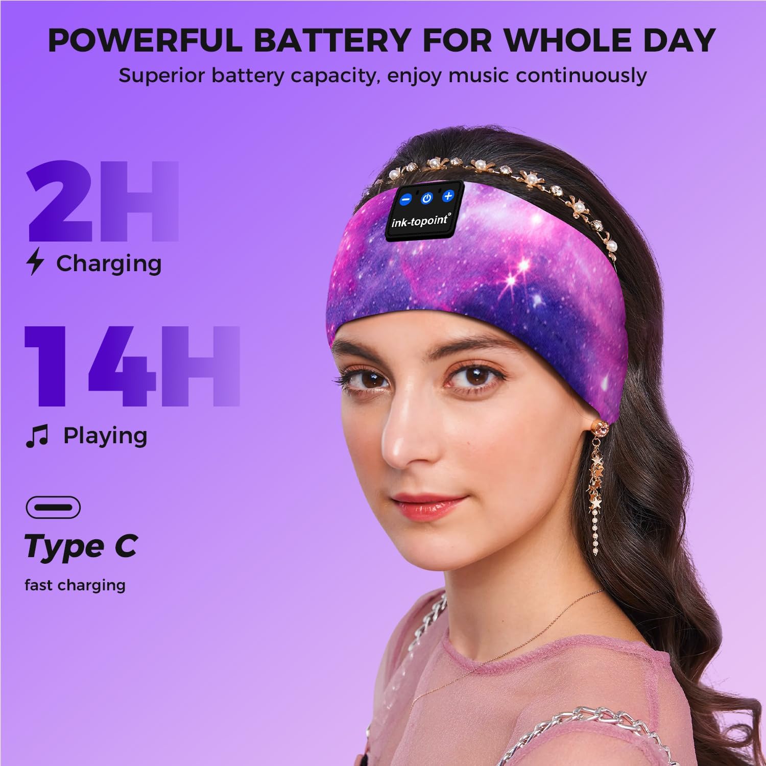 Thumbnail 5 de Ink-Topoint Sleep Headphones Headband for Sleeping & Sport