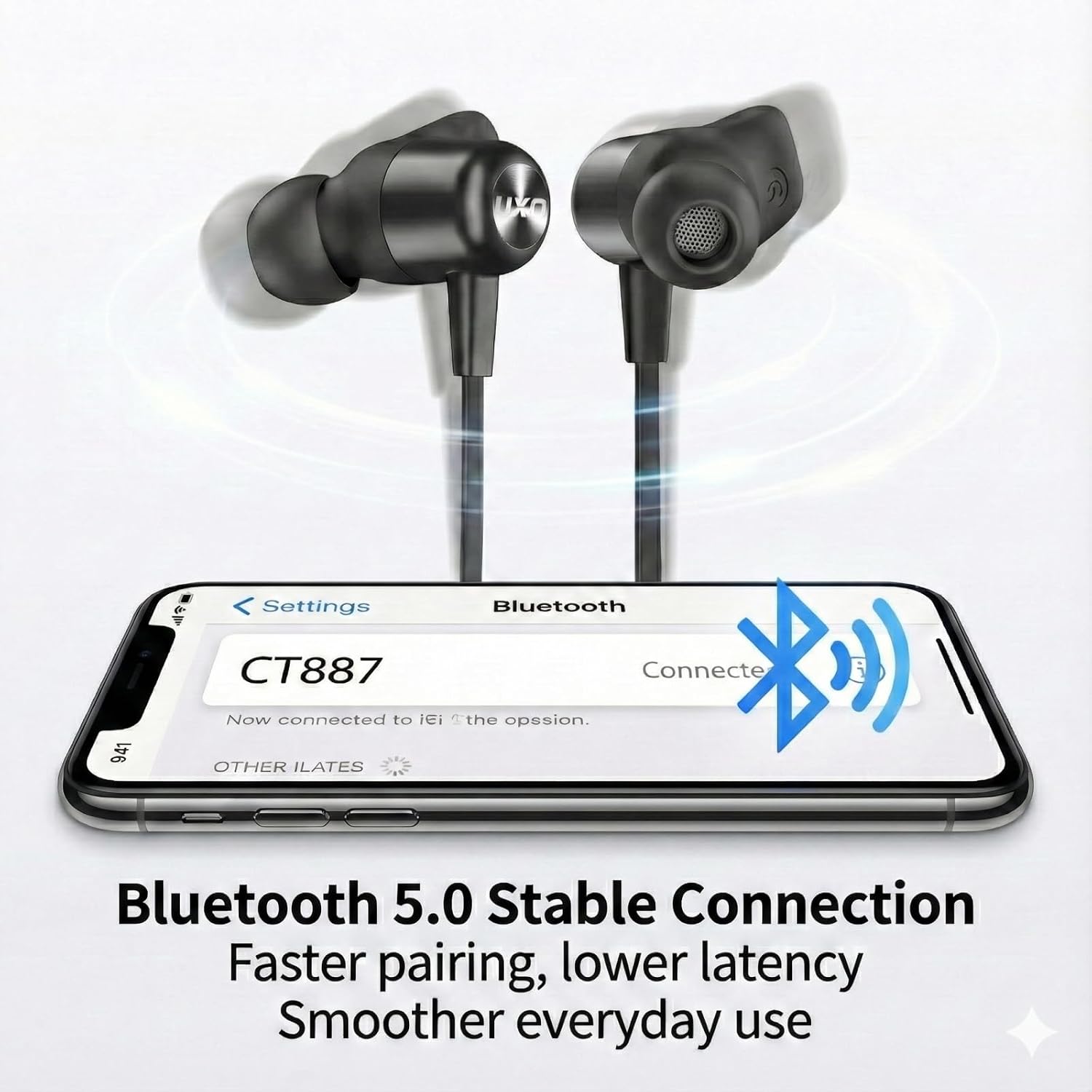 Detalle 2 de UXD Cuffie Bluetooth 20 Ore per Sport