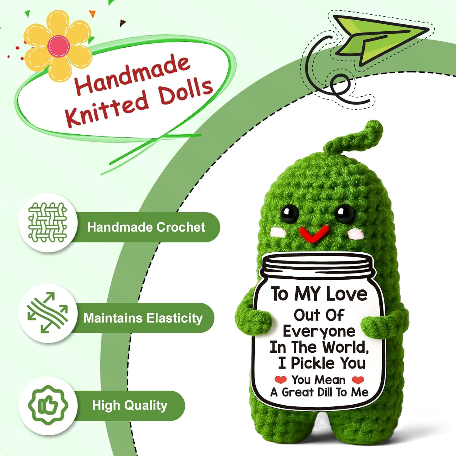 Thumbnail 5 de Crochet Pickle Valentine Gift