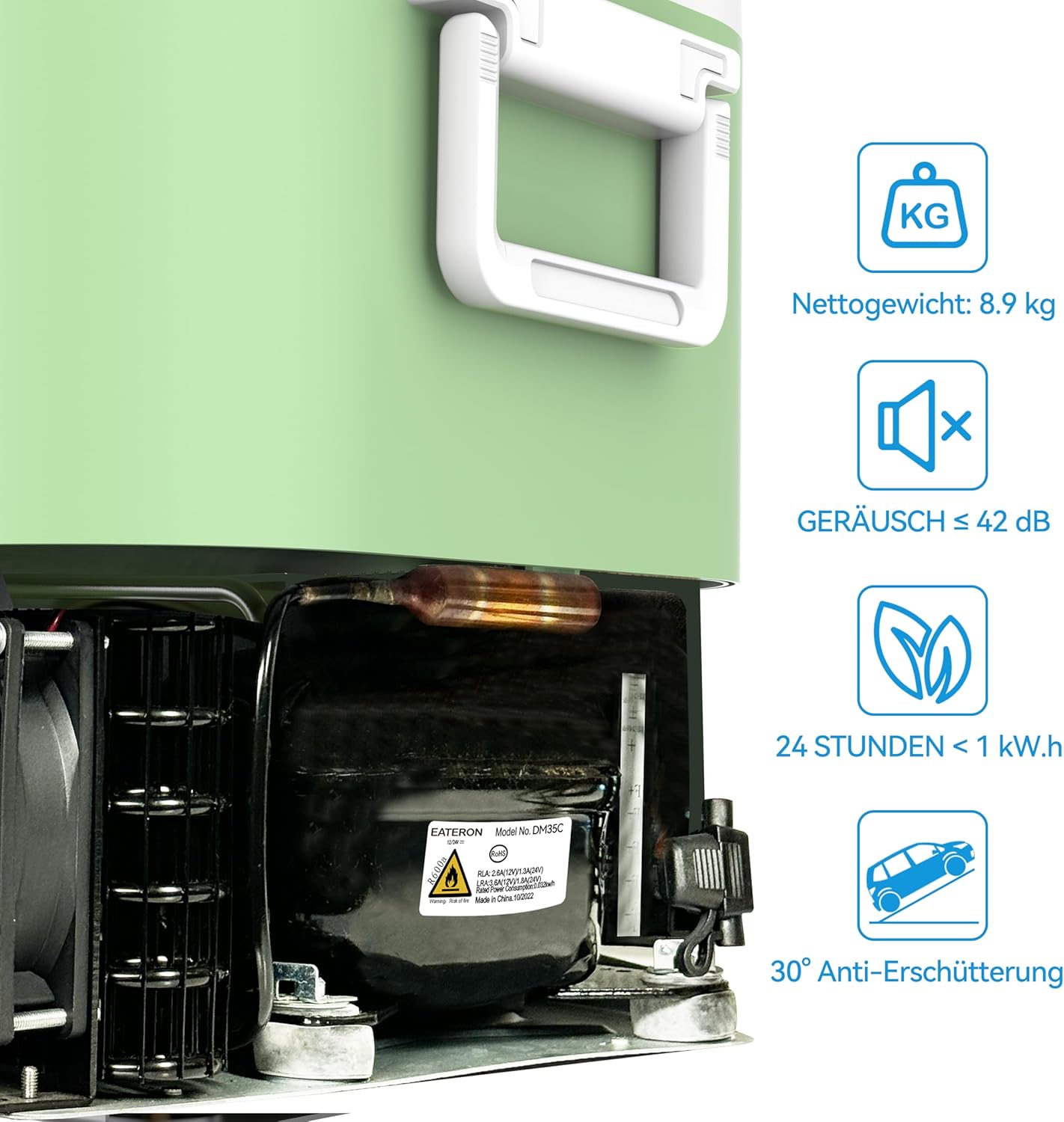 Thumbnail 1 de BINGI Kompressor Kühlbox 18 L – Tragbarer Auto-Kühlschrank mit 12/24V DC und 230V AC