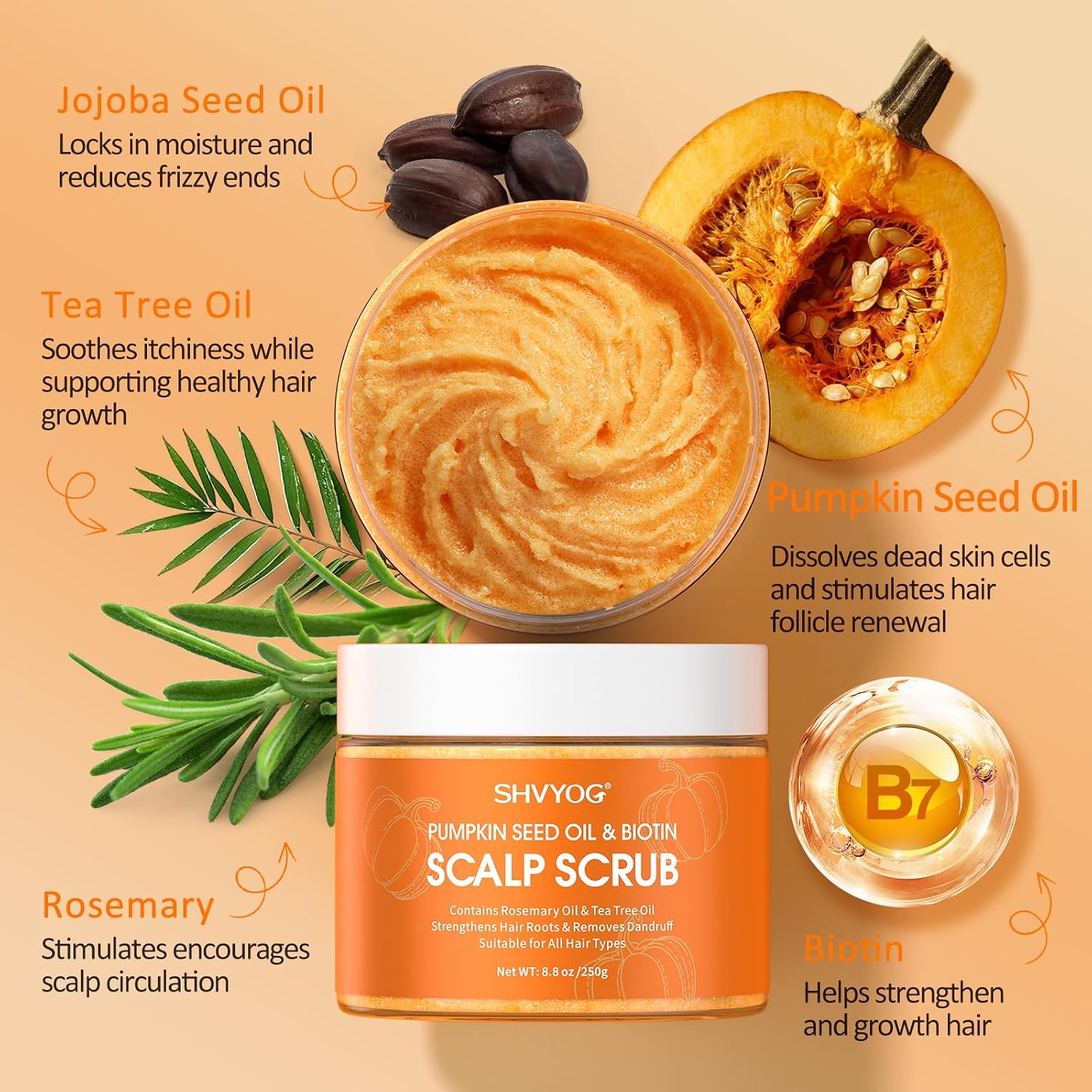 Thumbnail 3 de Scalp Scrub Pumpkin Seed Oil & Biotin, 8.8oz