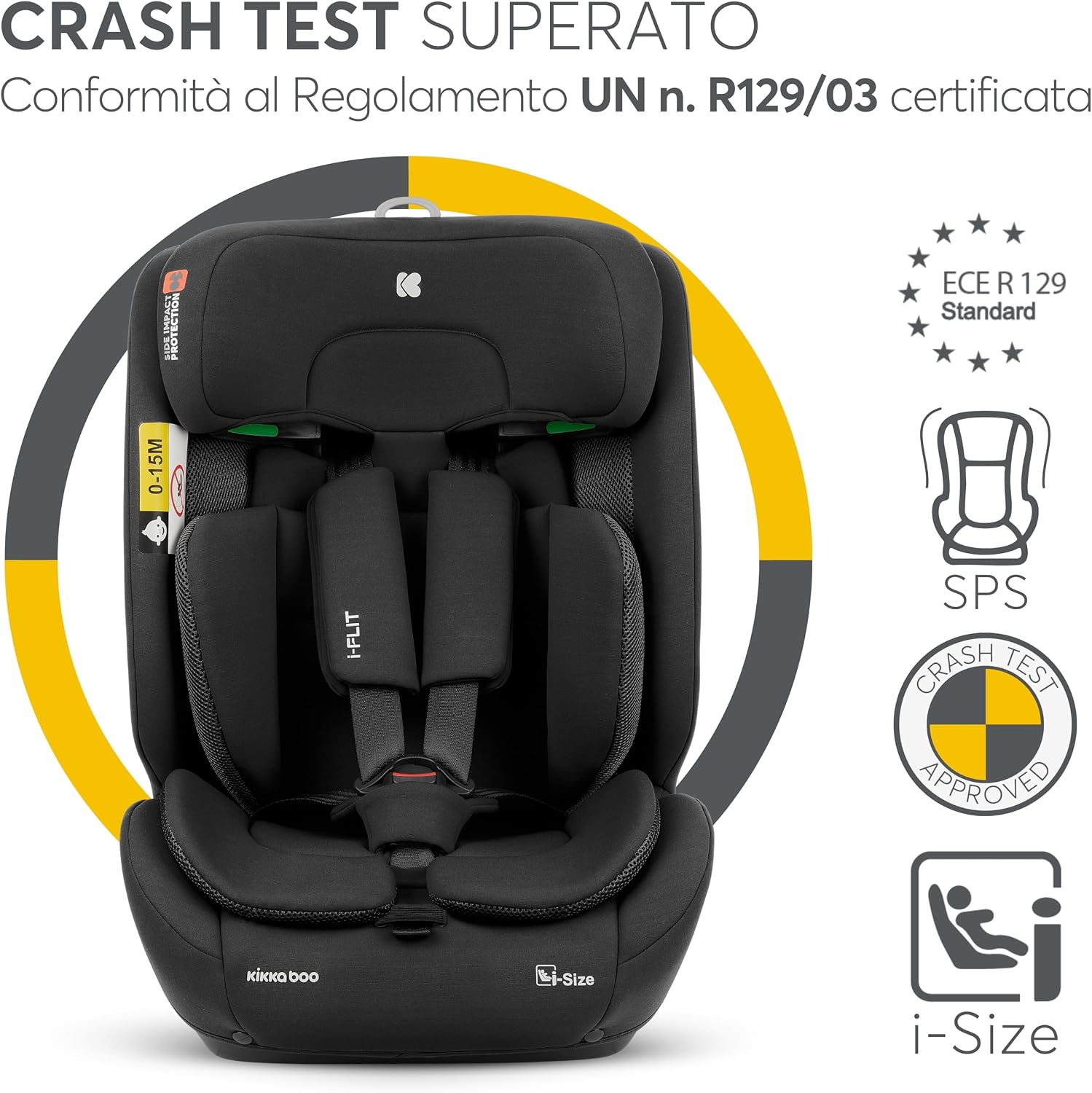 Detalle 2 de KikkaBoo i-FLIT seggiolino 9-36 kg