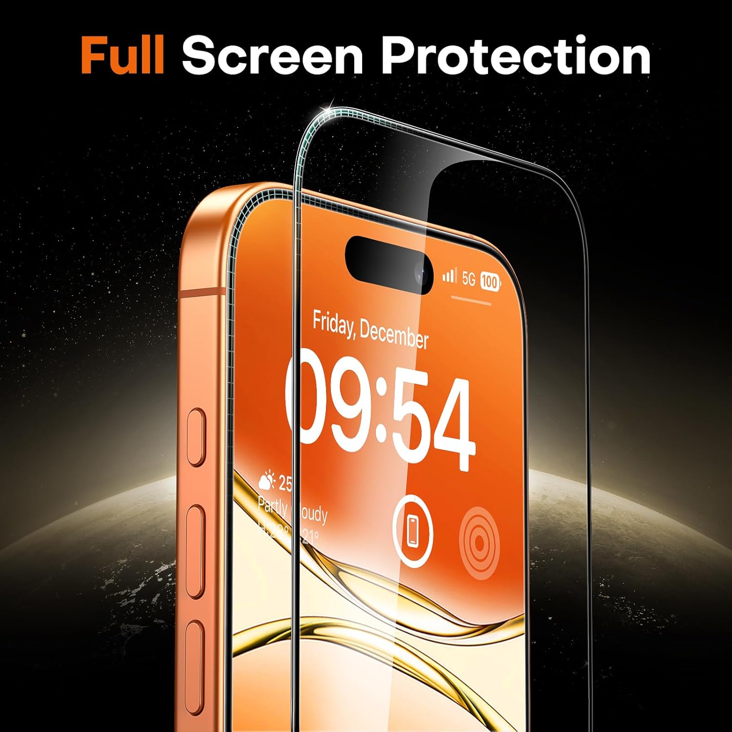 Thumbnail 5 de TOCOL Full Coverage Tempered Glass Screen Protector (2-Pack) for iPhone 17 Pro / iPhone 16 Pro (6.3 Inch)
