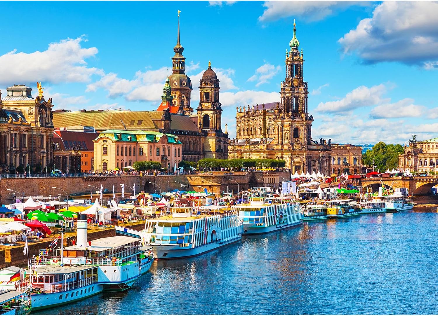 Detalle de HUADADA Puzzle mit Dresden-Motiv, 1000 Teile für Erwachsene & Kinder (70 x 50 cm)