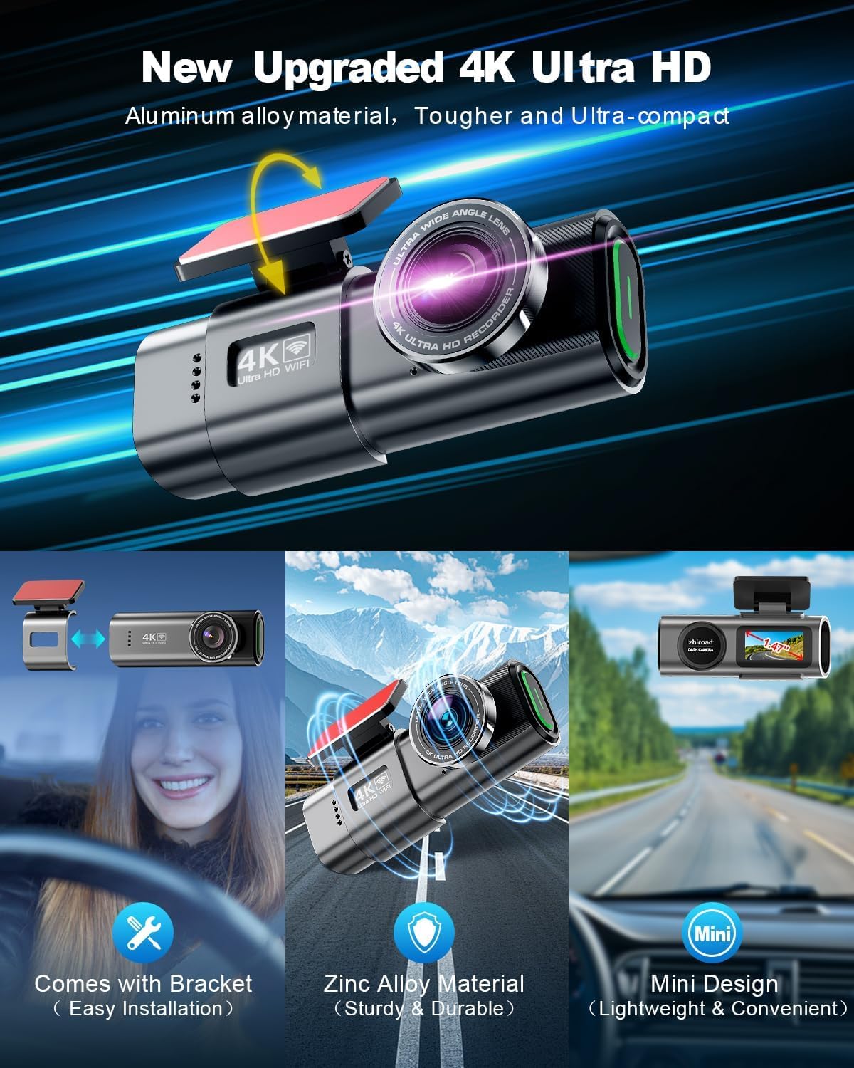 Thumbnail 3 de Zhiroad Q20S Dash Cam 4K 64GB