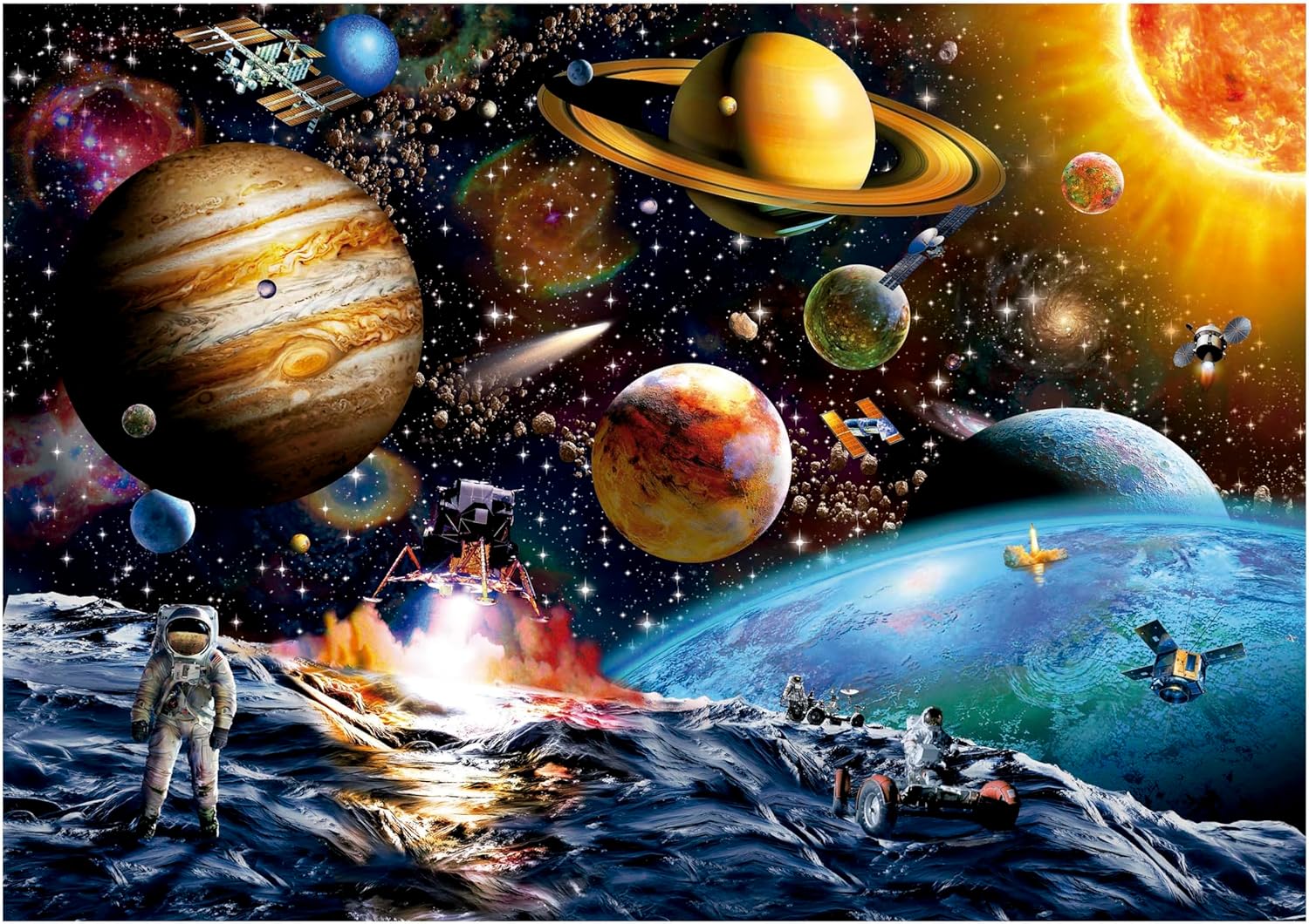 Thumbnail 1 de Puzzle Educa 1000 pièces pour adultes « Mission astéroïde » (68 × 48 cm)