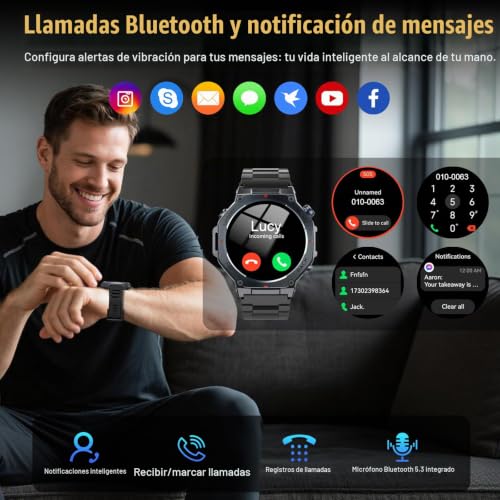 Detalle 2 de Reloj Inteligente Jugeman Hombre con GPS y 160+ modos deportivos