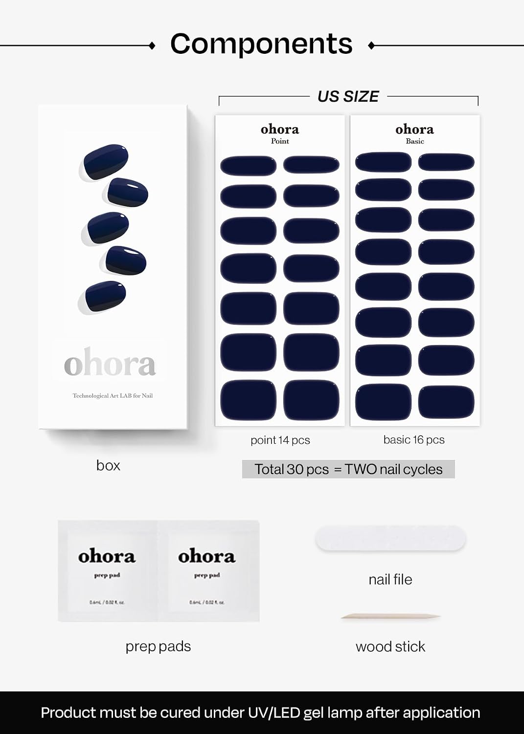 Thumbnail 5 de ohora Semi Cured Gel Nail Strips 30 pcs ๐