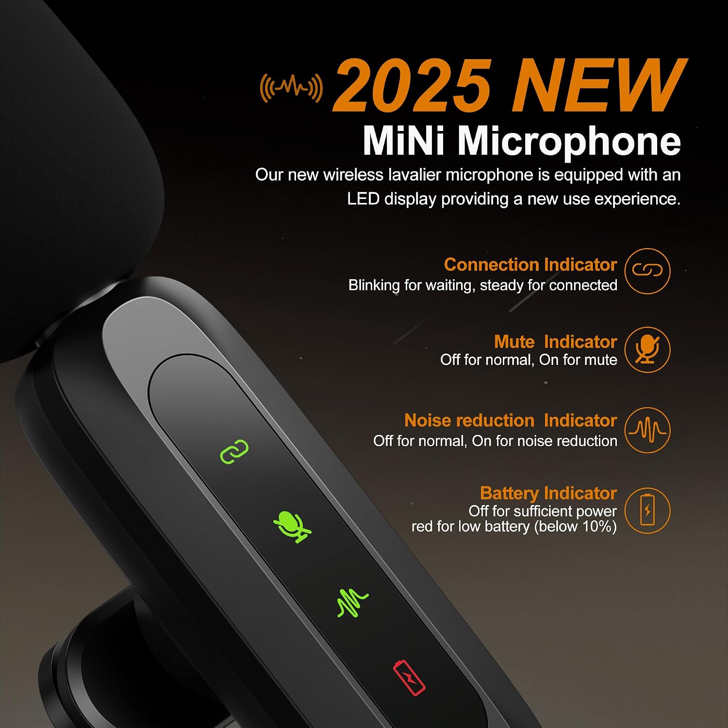 Thumbnail 1 de Jubolion J3 Wireless Lavalier Microphone for iPhone and Android