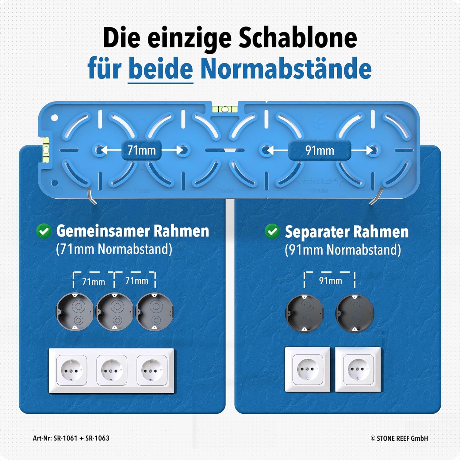 Thumbnail 2 de STONE REEF Bohrschablone für Steckdosen mit Tieflochmarker – für 71 mm und 91 mm