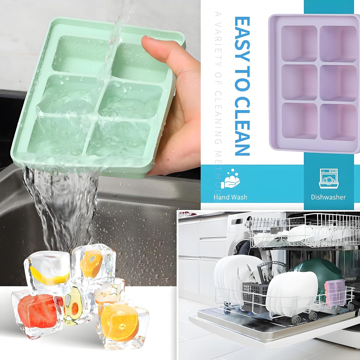 Thumbnail 6 de Nelbons 3Pcs Ice Cube Tray