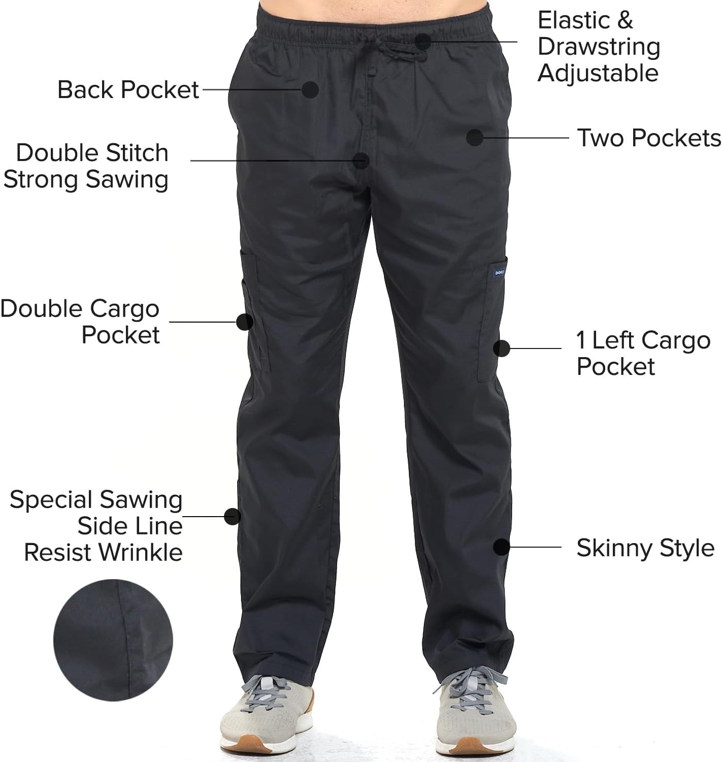 Thumbnail 5 de Dagacci Scrubs Medical Uniform Set 5-Pocket Top & Pants
