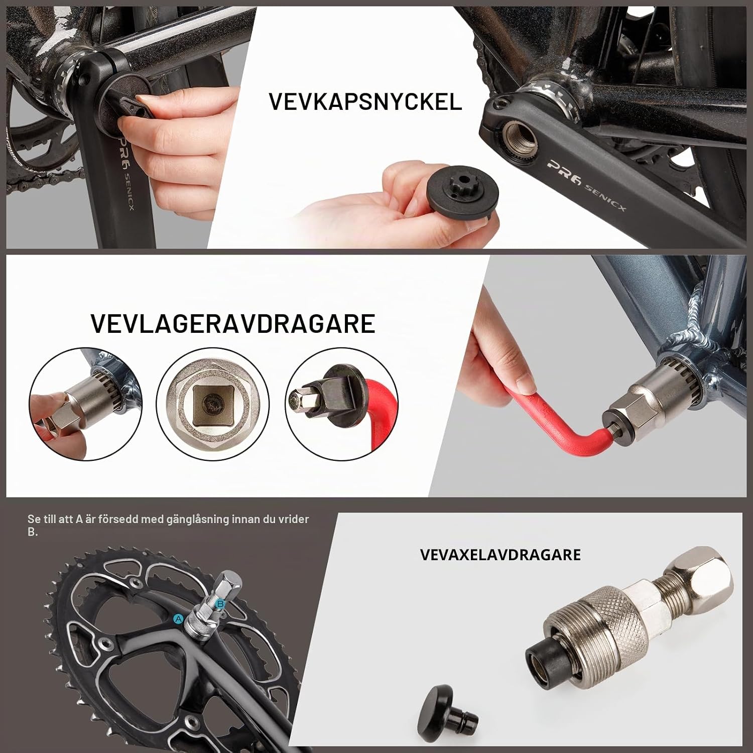 Thumbnail 3 de BIKE HAND cykelverktygssats med 18 delar i rostfritt stål