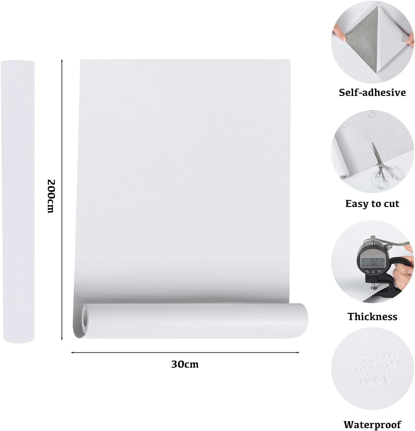 Thumbnail 1 de Sticky back plastic vinyl wrap 30x200cm