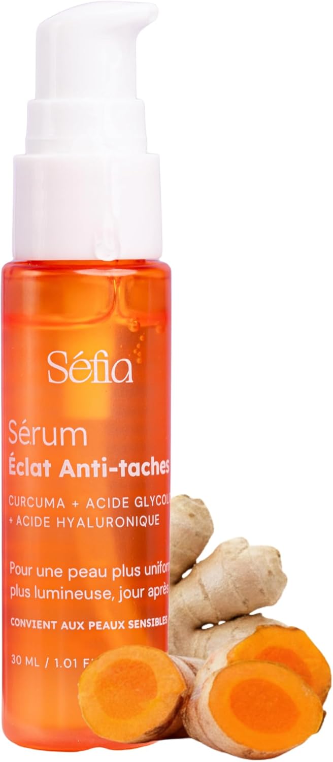 Séfia Sérum Anti-Imperfections Visage 30 ml – Curcuma, Vitamine C et AHA pour un teint plus homogène