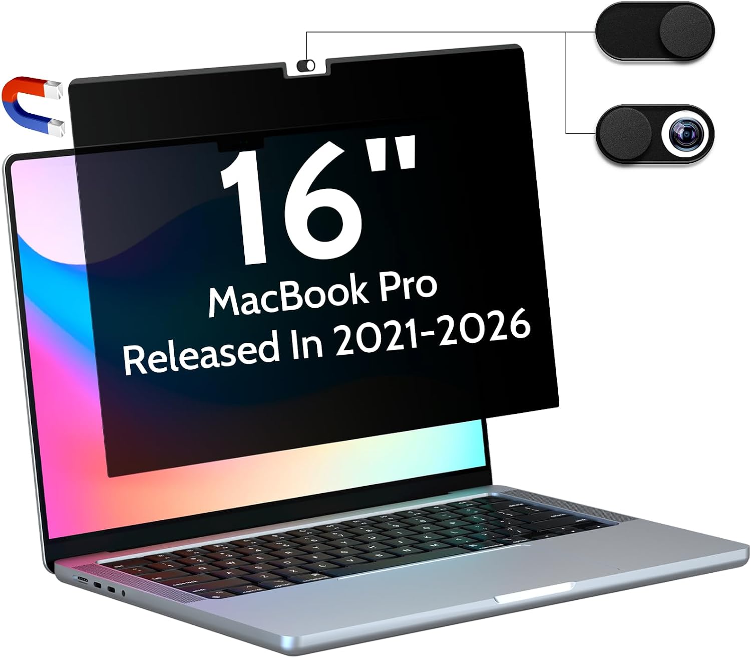 Detalle de Peslv Privacy Screen MacBook Pro 16 Inch 2021, Magnetic Matte Filter