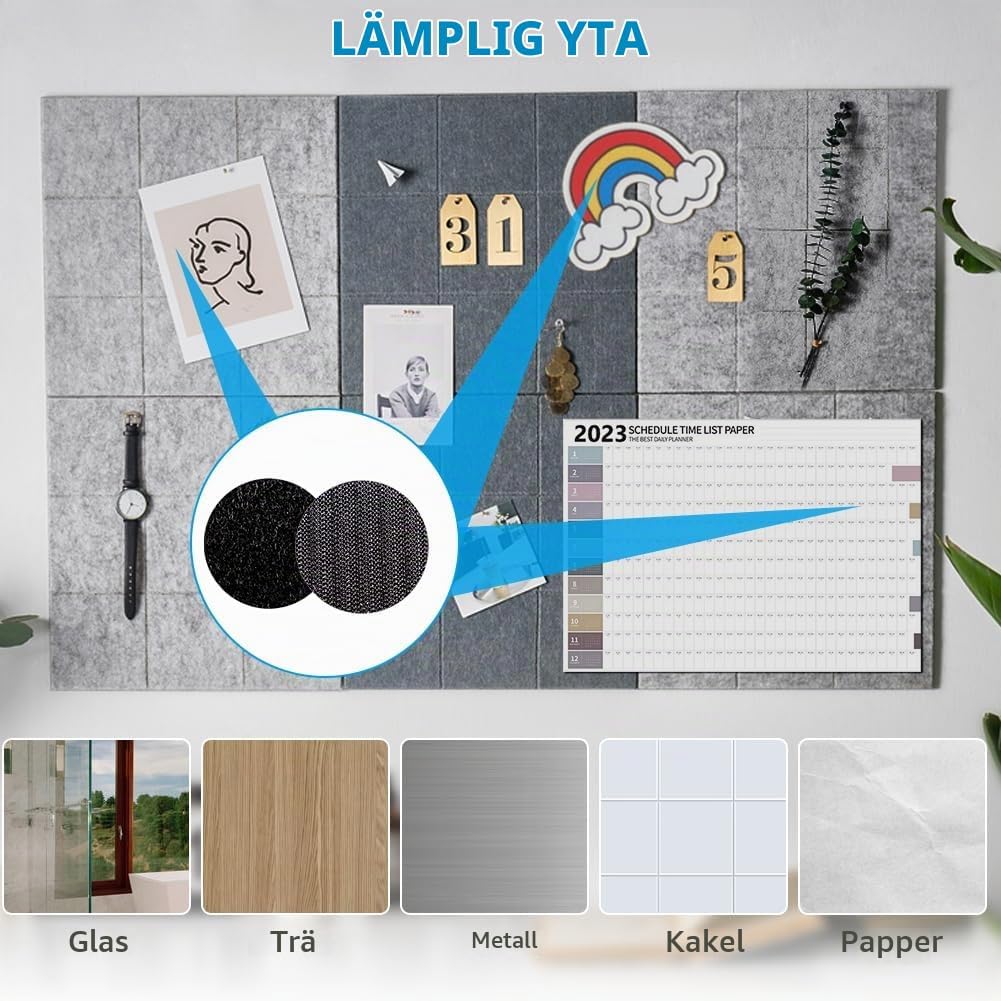 Thumbnail 6 de OFFCUP A självhäftande krok- och ögleprickar, 15 mm, 510 par, svarta