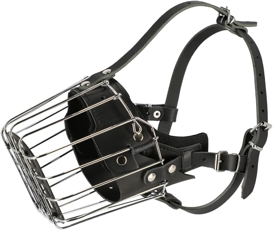 Detalle de DINGO GEAR S02999 – metalowy kaganiec dla samca rottweilera, regulowane paski