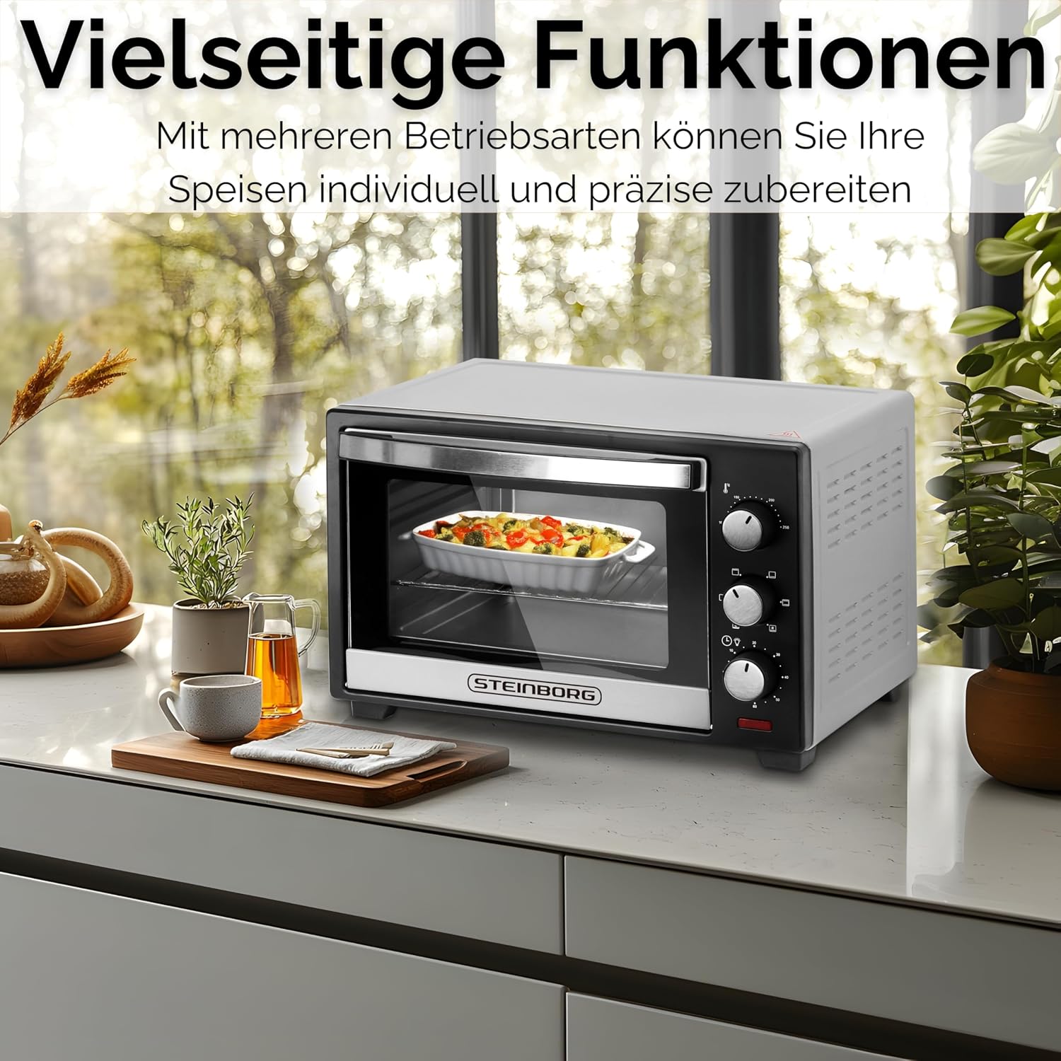 Thumbnail 6 de Steinborg 25 Liter Mini Backofen mit Umluft – kompakter Allrounder für Hausküche
