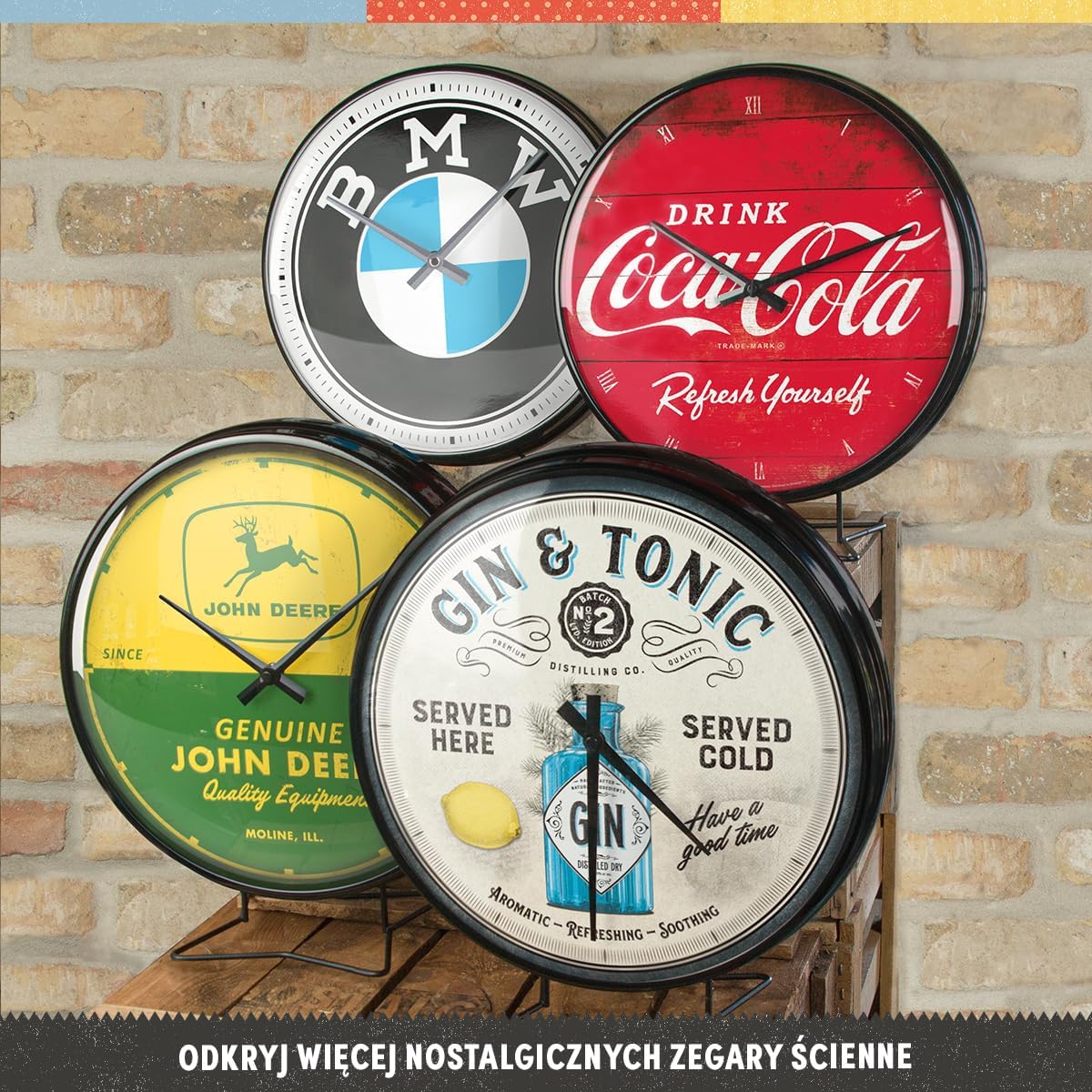 Detalle 1 de Nostalgic-Art Retro zegar ścienny Harley – Genuine, analogowy, Ø 31 cm