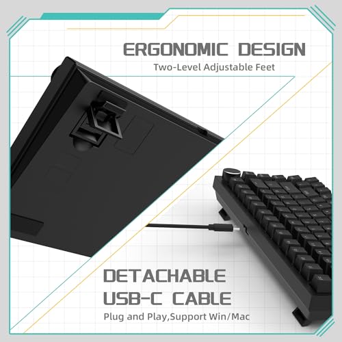 Thumbnail 5 de YINDIAO AK820 82 teclas teclado mecánico