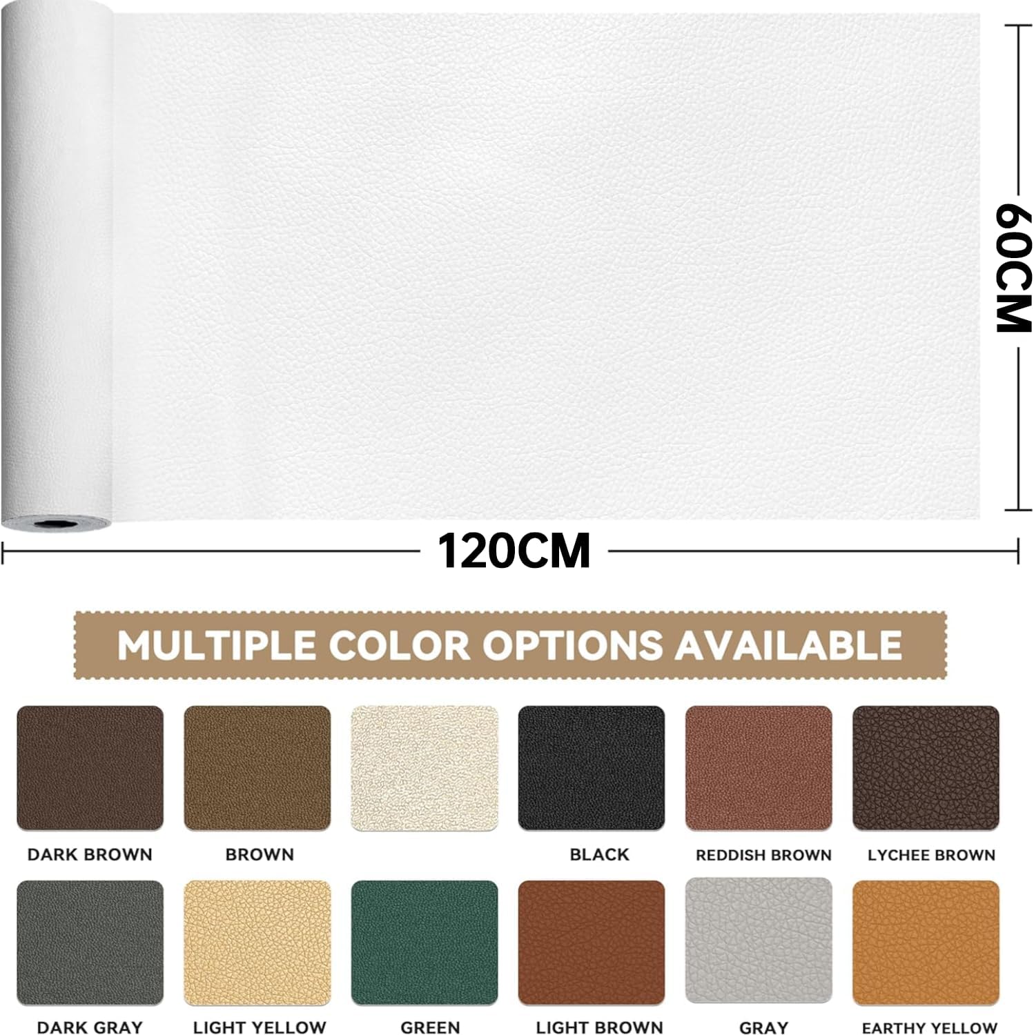 Thumbnail 3 de RggEyy Kunstleder Reparatur-Set selbstklebend (weiß), 60 x 120 cm