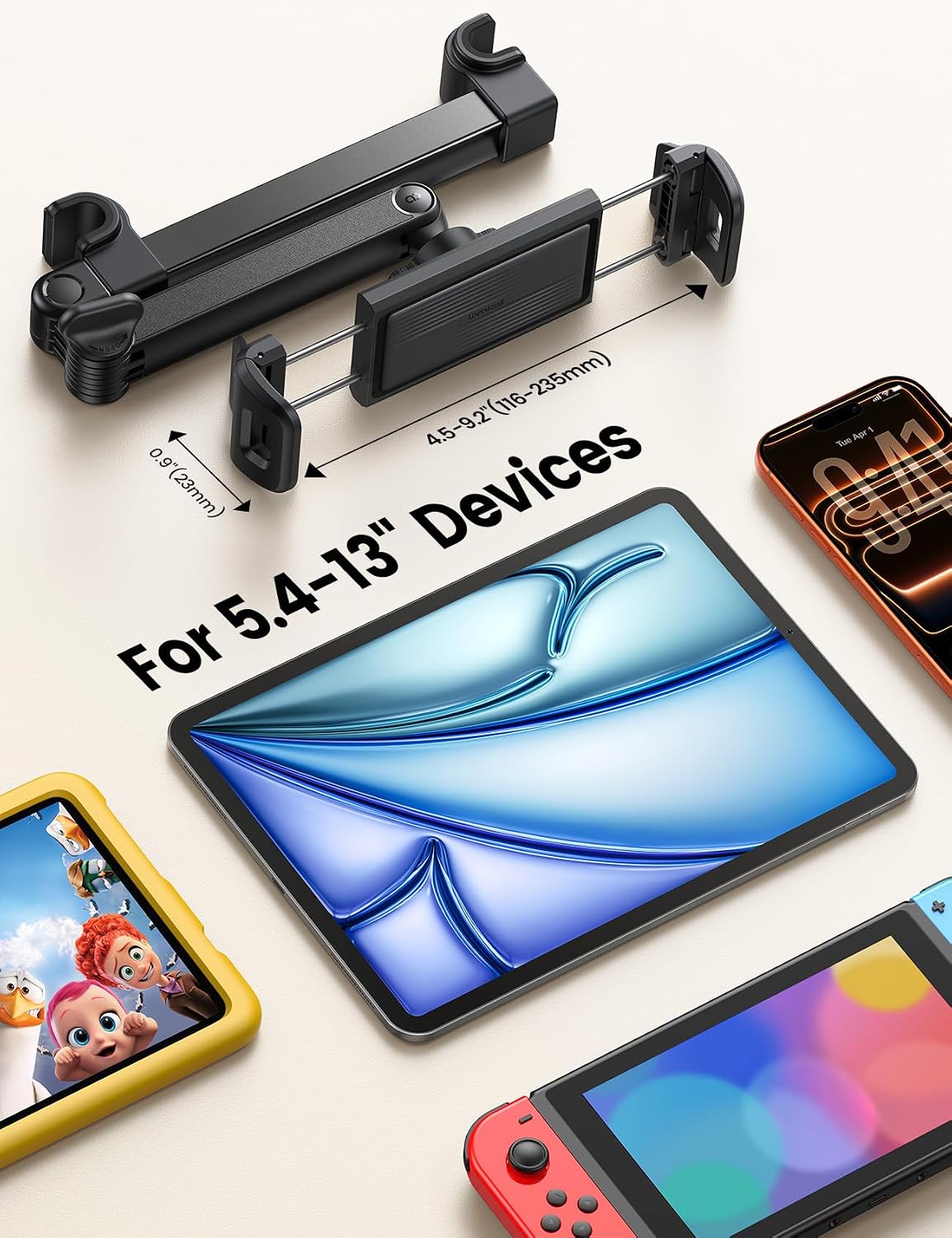 Thumbnail 4 de Lamicall Car Headrest Tablet Holder – Foldable Clip & Extendable Mount
