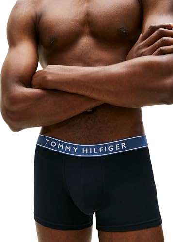 Detalle de Tommy Hilfiger Calzoncillos bóxer Pack de 3 para hombre – Trunks de algodón elástico en XL