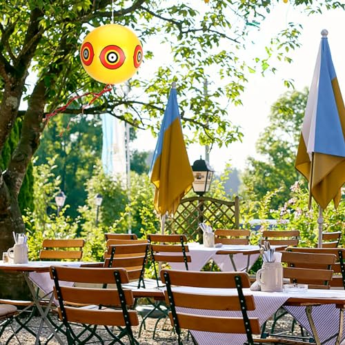 Detalle 2 de COM-FOUR® 4x palloncino repellente per uccelli – spaventapasseri con occhi finti