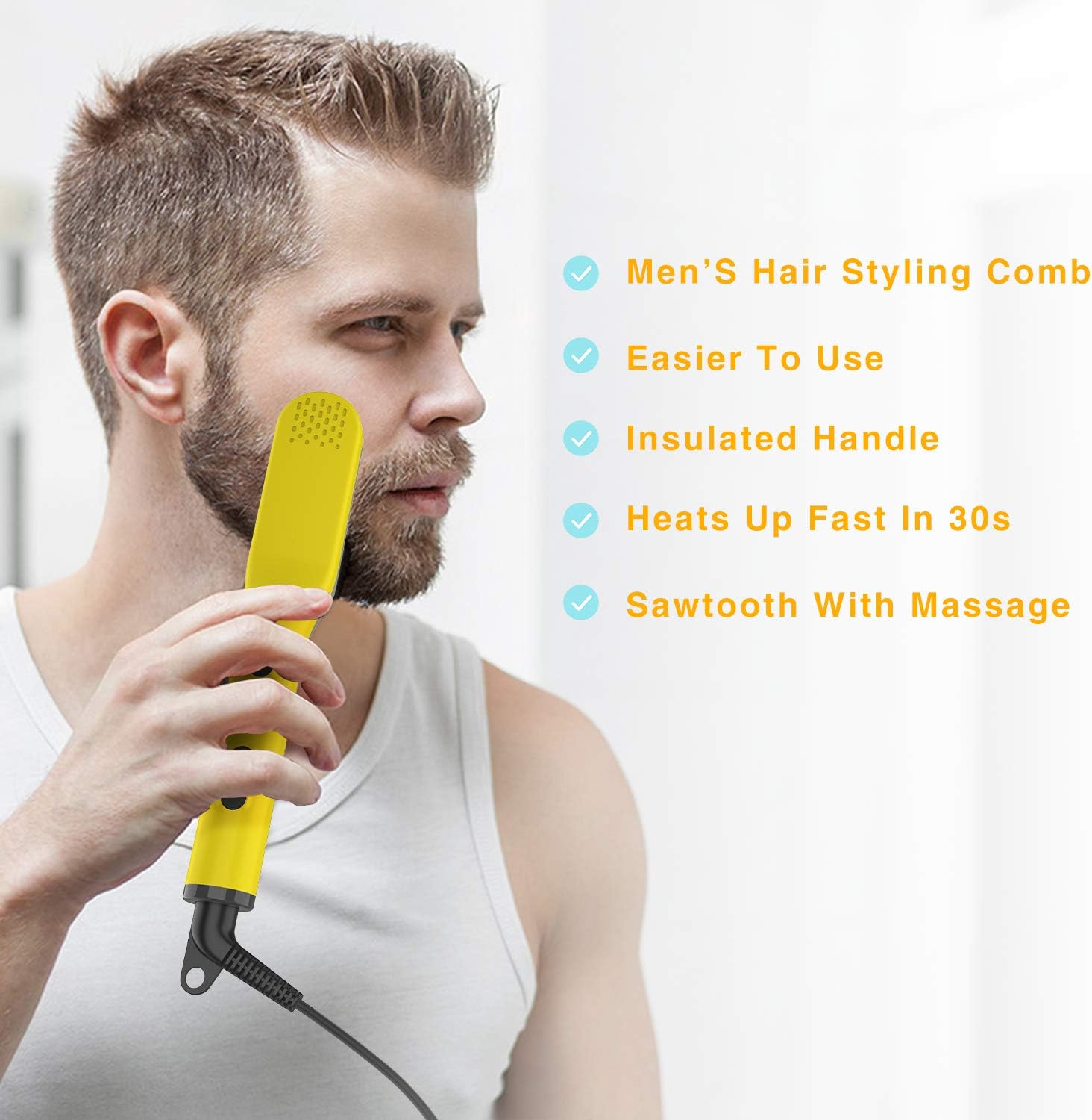 Thumbnail 6 de Spazzola Lisciante per Barba e Capelli con Tecnologia PTC e Rivestimento Ceramico – 5 Temperature