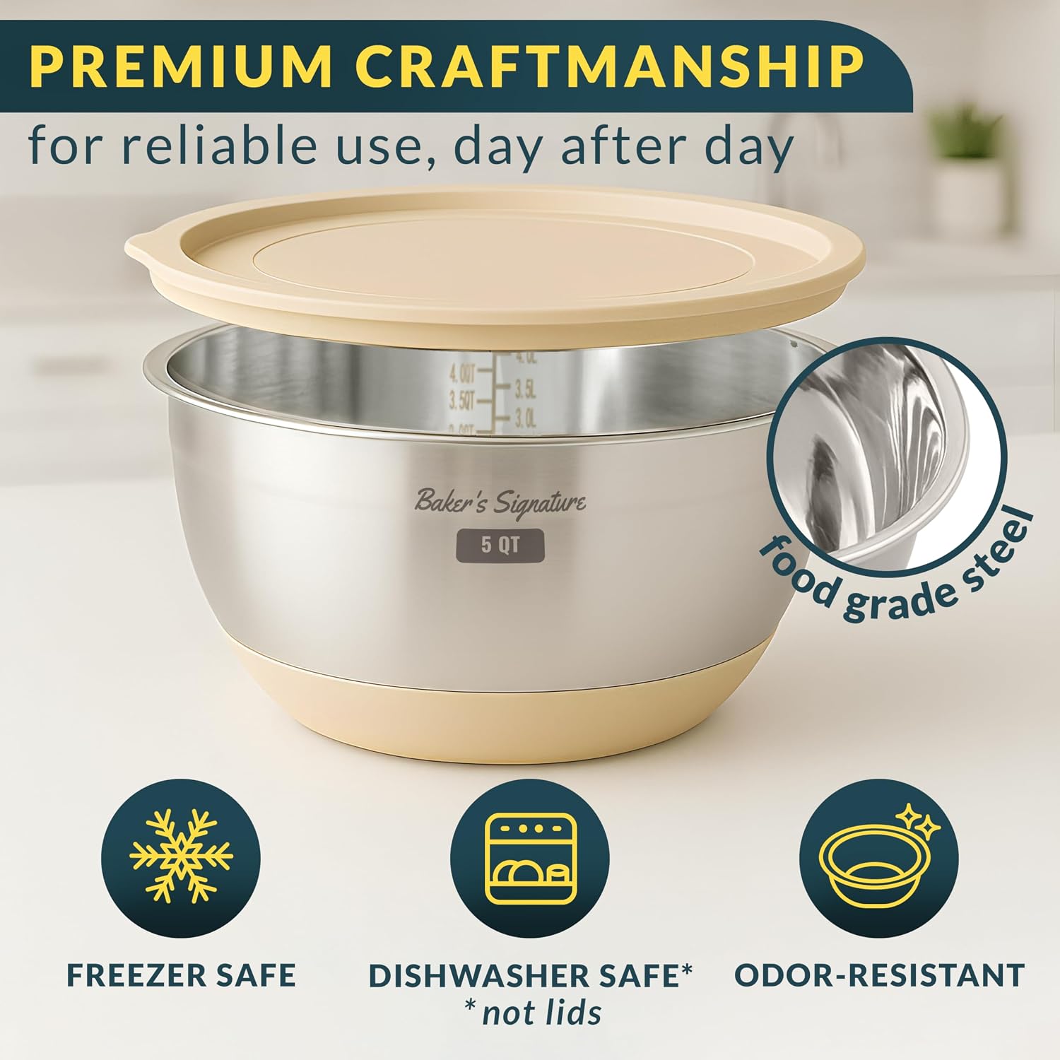 Thumbnail 3 de Baker's Signature Mixing Bowls with Lids
