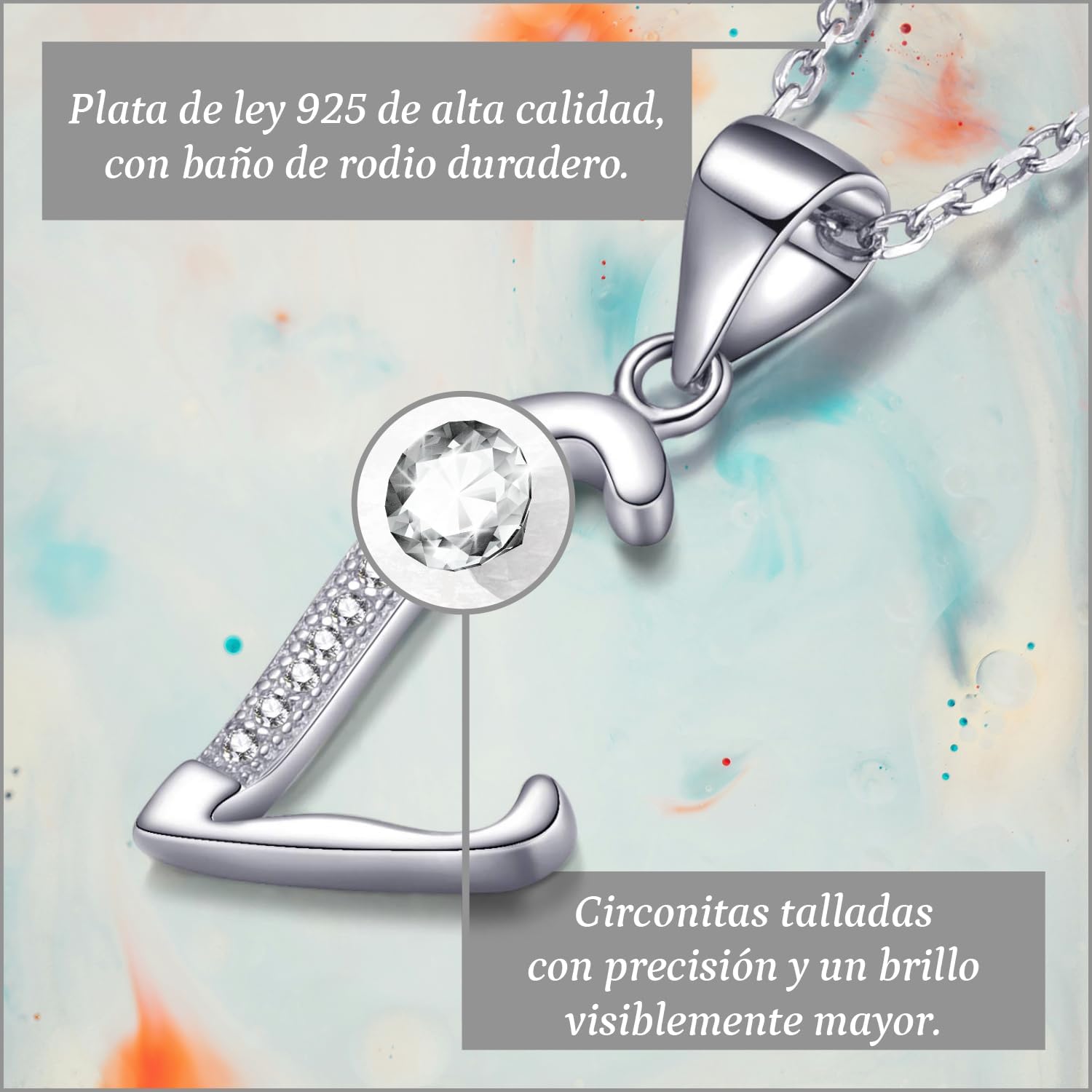 Detalle 2 de Morella collar de mujer 45 cm plata 925