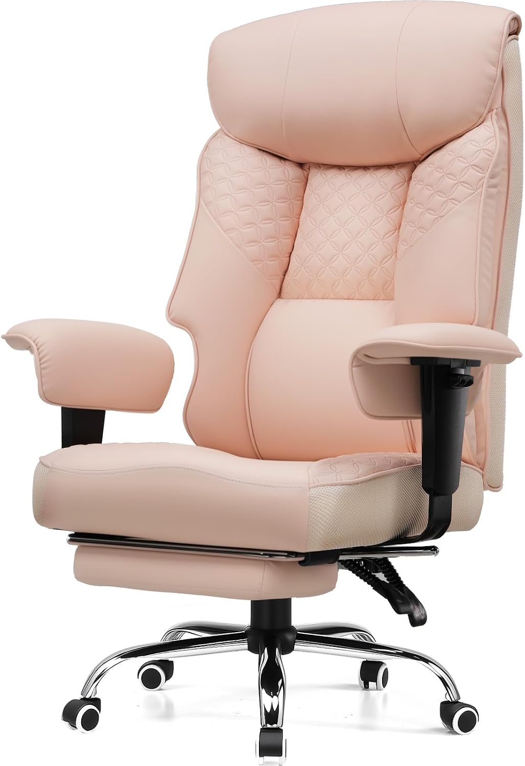 Detalle de COMHOMA CH810 gamingstoel roze met 3D-zitkussen en voetensteun