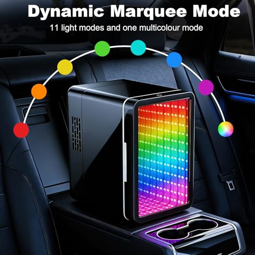 Detalle de VANZBON 4 Liter/6 Cans Mini Fridge with Gaming Light – Compact Cooler & Warmer for Home or Car