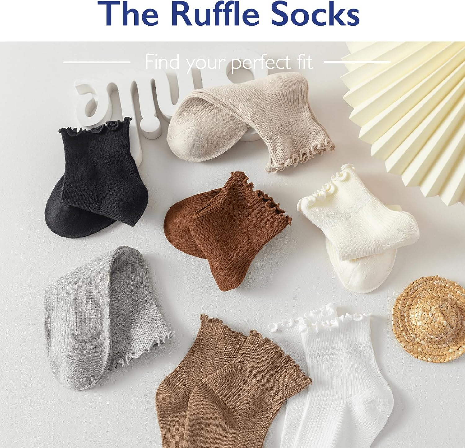 Thumbnail 5 de Hstyle 6 Pairs Ruffle Socks 5-9