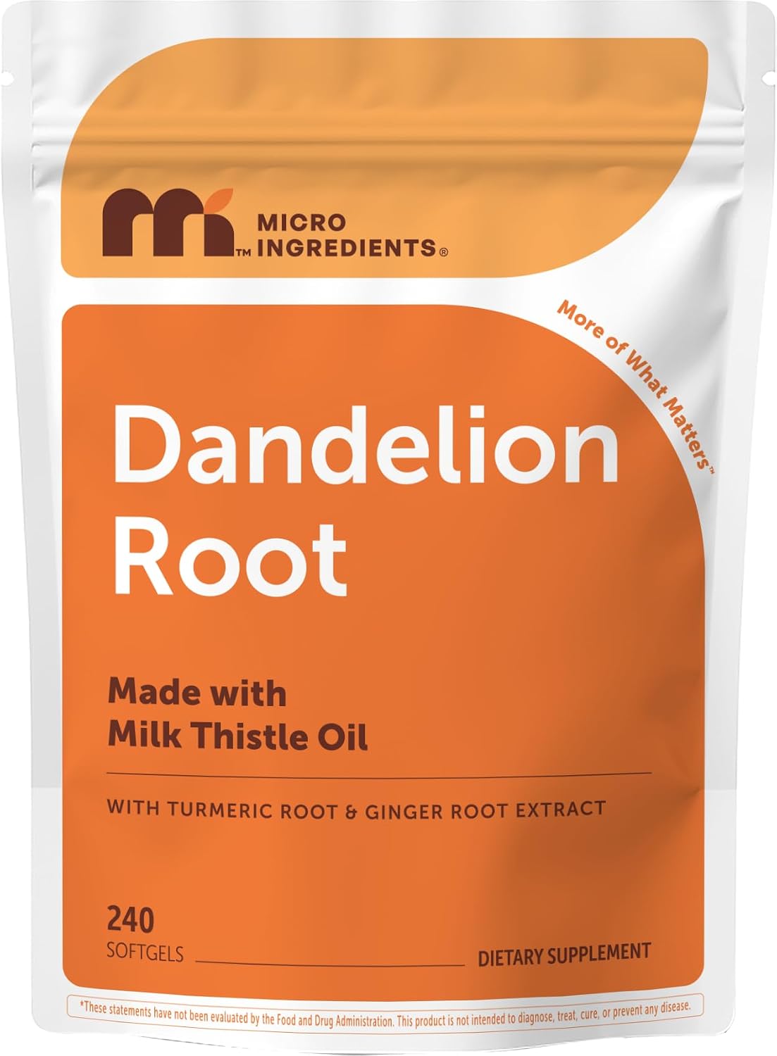 Detalle de Micro Ingredients Dandelion Root Supplement 240 Softgels