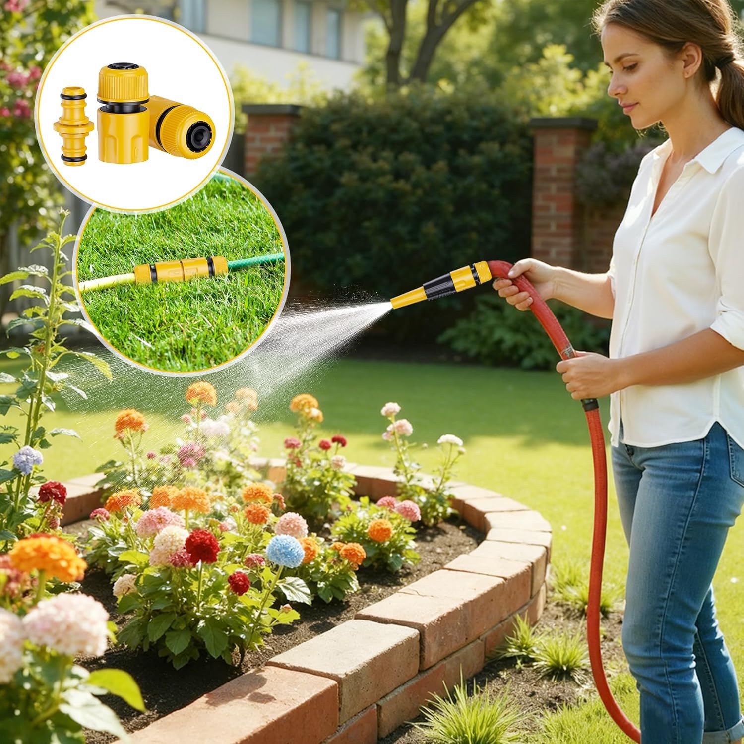Thumbnail 6 de Woltoy 15 Pack Garden Hose Connector Kit: Quick Connectors, Adapters and More for UK Gardens
