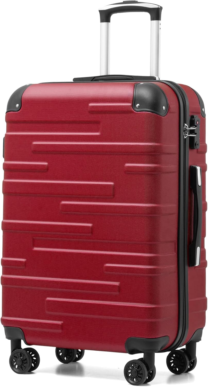 Detalle de COOLIFE Hartschalen-Koffer Rollkoffer Vergrößerbares Gepäck | ABS, TSA-Schloss, 4 Rollen