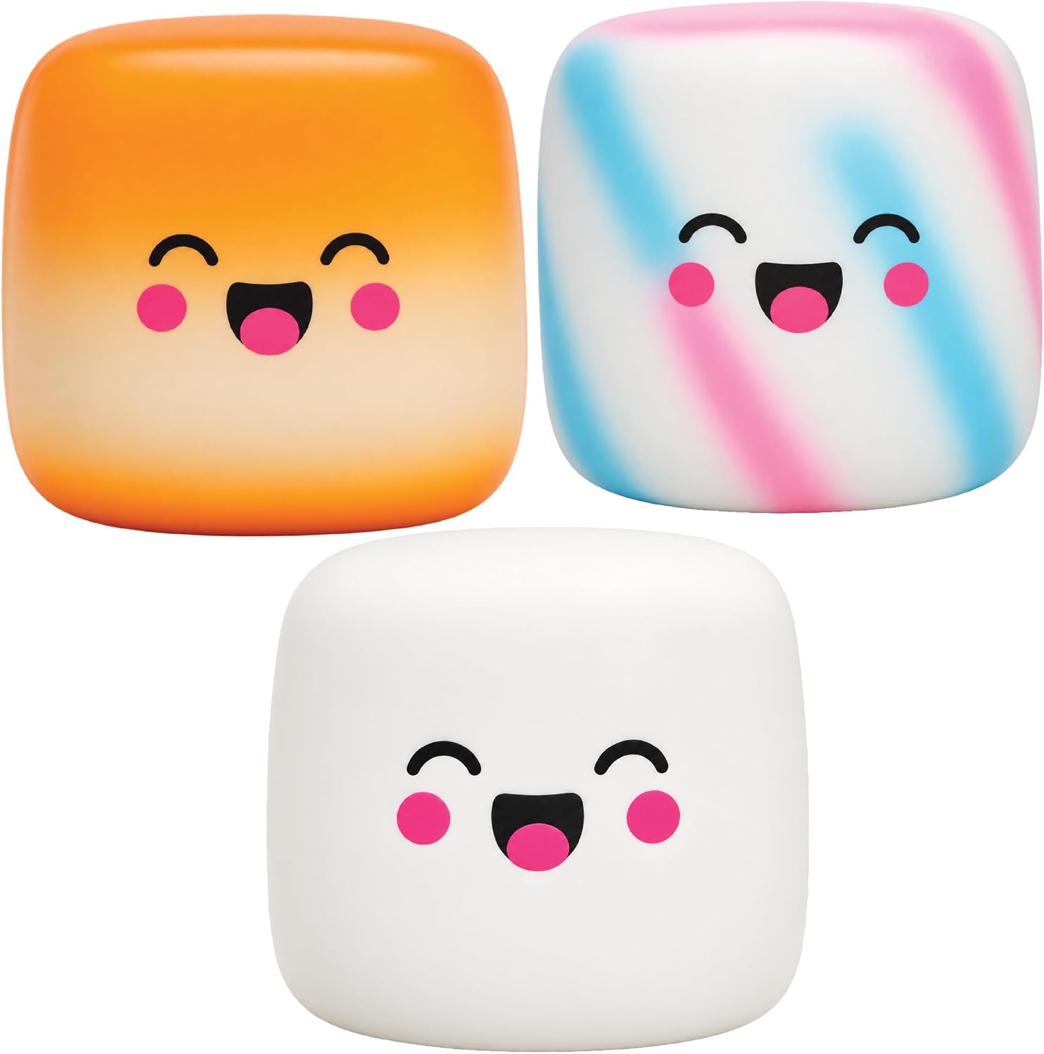 Detalle de PlayMonster 26363 Squeeze Please Marshmallow Fidget Toys, 3-Pack, Slow-Rise Foam