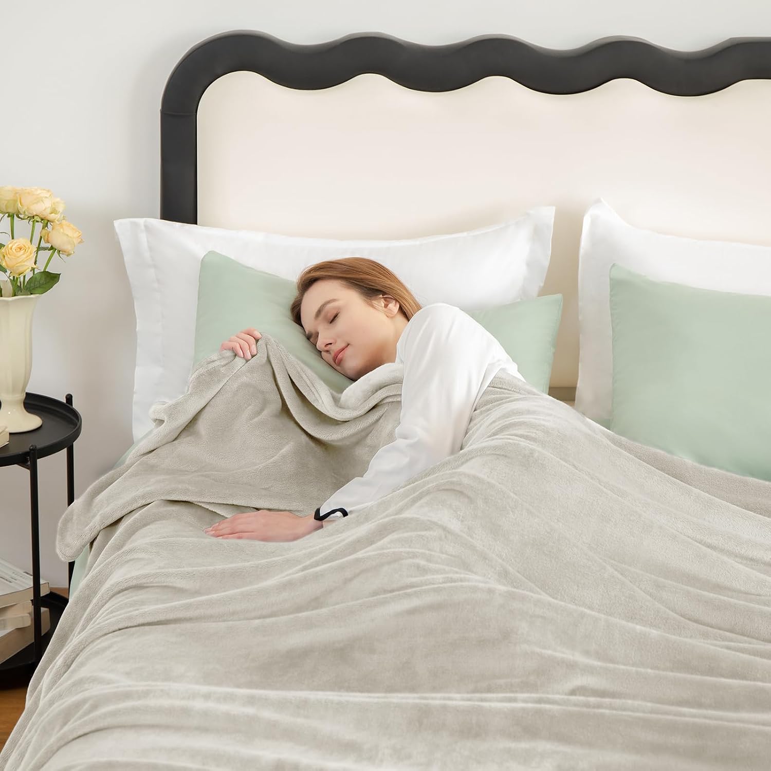Detalle 2 de WAVVE Kuscheldecke Beige 230 x 270 cm