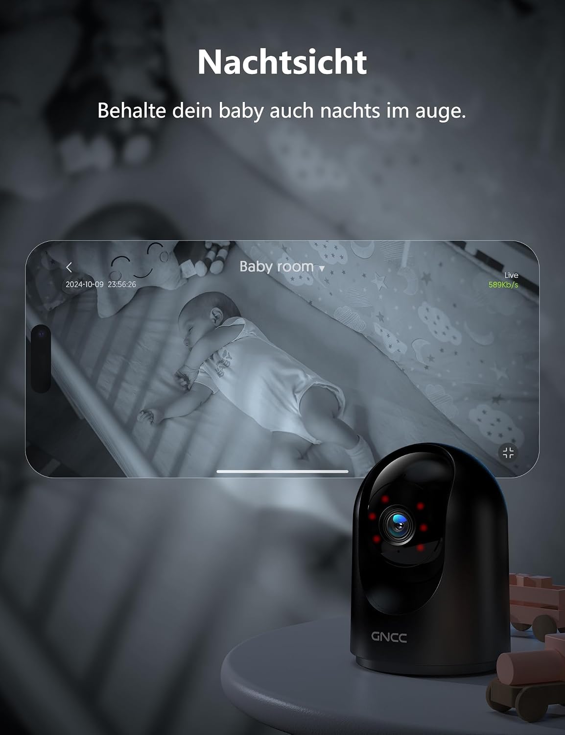 Thumbnail 5 de GNCC Überwachungskamera Innen 2K
