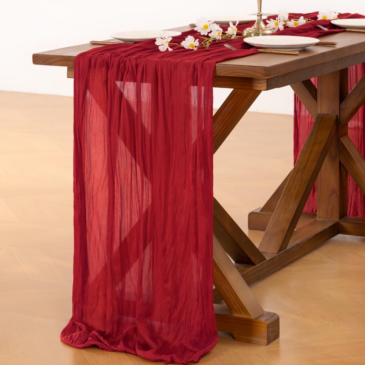 Thumbnail 5 de Socomi 120-inch Red Table Runner