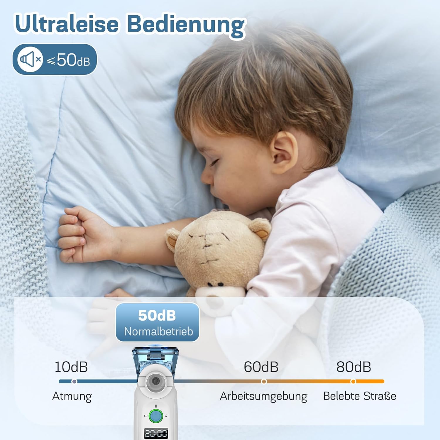 Thumbnail 3 de Nigecue Inhalationsgerät Tragbar Vernebler Set – leise, kompakt und USB-aufladbar