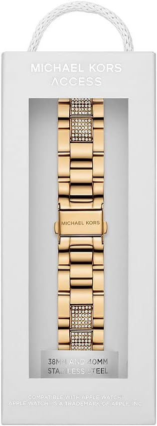 Thumbnail 1 de Michael Kors Band compatible with Apple Watch (38/40/41 mm) in 18 mm gold stainless steel