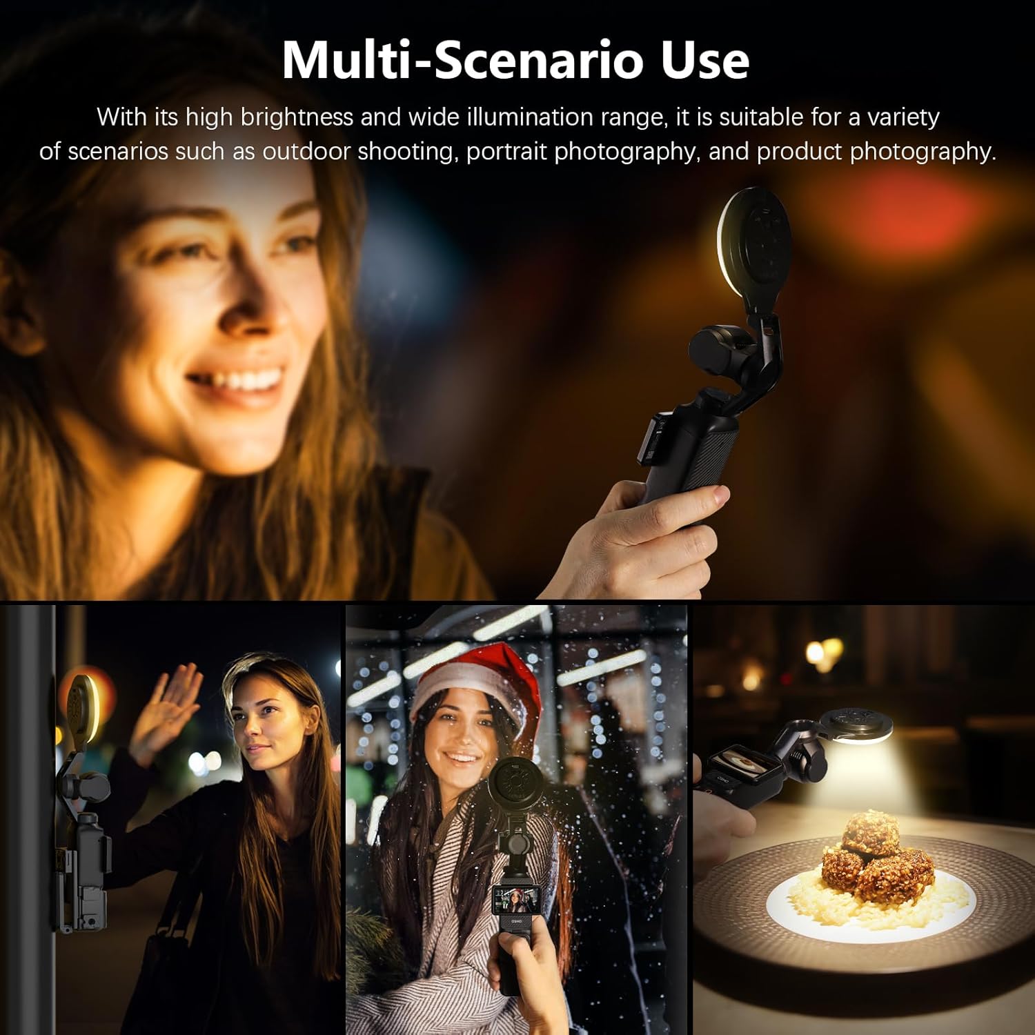Thumbnail 1 de AMAZEAR LED Video Licht für DJI OSMO Pocket 3 – Kompaktes Fülllicht mit Auto-Follow