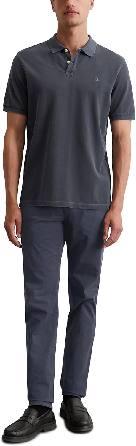 Detalle 2 de Marc O'Polo Herren T-Shirt B21223053092 – Basic Polo in Bio-Baumwolle, Regular Fit